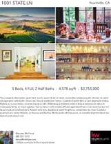 Printable PDF flyer of Wine Country Estate. 4 Photos & Short Description