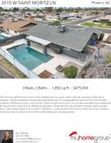 Printable PDF flyer of 3515 W Saint Moritz Ln. Main Photo & Short Description