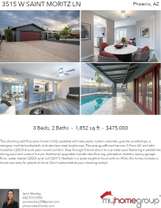 Printable PDF flyer of 3515 W Saint Moritz Ln. 4 Photos & Short Description