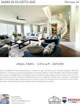 Printable PDF flyer of 36840 W Oliveto Ave. Main Photo & Short Description