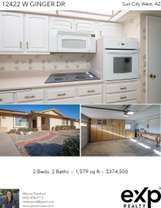 Printable PDF flyer of 12422 W Ginger Dr. Photos & Basic Info