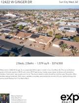 Printable PDF flyer of 12422 W Ginger Dr. Main Photo & Short Description