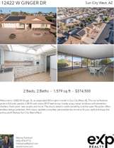 Printable PDF flyer of 12422 W Ginger Dr. 4 Photos & Short Description