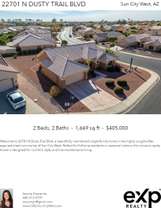 Printable PDF flyer of 22701 N Dusty Trail Blvd. Main Photo & Short Description