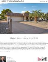 Printable PDF flyer of 10938 W Jacaranda Dr. Main Photo & Short Description