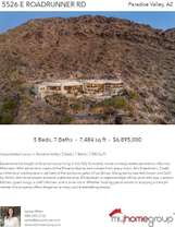 Printable PDF flyer of 5526 E Roadrunner Rd. Main Photo & Short Description