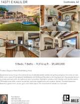 Printable PDF flyer of 14371 E Kalil Dr. 4 Photos & Short Description