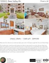 Printable PDF flyer of 5350 E Deer Valley Dr Unit 1419. 4 Photos & Short Description