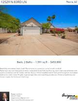 Printable PDF flyer of 12529 N 83rd Ln. Main Photo & Short Description