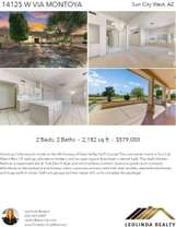 Printable PDF flyer of 14125 W Via Montoya. 4 Photos & Short Description