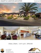 Printable PDF flyer of 20609 N Canyon Whisper Dr. Photos & Basic Info