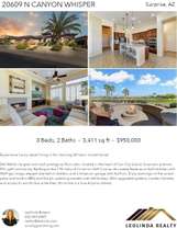 Printable PDF flyer of 20609 N Canyon Whisper Dr. 4 Photos & Short Description