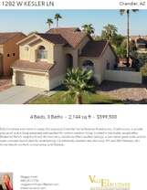 Printable PDF flyer of 1282 W Kesler Ln. Main Photo & Short Description