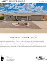 Printable PDF flyer of 10443 W Desert Rock Dr. Main Photo & Short Description