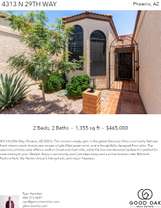 Printable PDF flyer of 4313 N 29th Way. Main Photo & Short Description