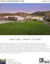 Printable PDF flyer of 8903 Diamondback Dr. Main Photo & Short Description