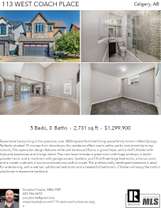 Printable PDF flyer of 113 West Coach Place SW. 4 Photos & Short Description