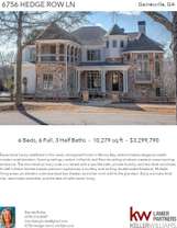 Printable PDF flyer of 6756 Hedge Row Ln. Main Photo & Short Description