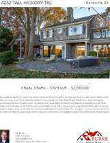 Printable PDF flyer of 4252 Tall Hickory Trail. Main Photo & Short Description