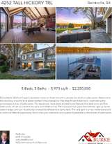 Printable PDF flyer of 4252 Tall Hickory Trail. 4 Photos & Short Description