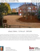 Printable PDF flyer of 4306 Tall Hickory Trail. Main Photo & Short Description