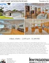 Printable PDF flyer of 2407 East Woodlyn Road. 4 Photos & Short Description