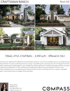 Printable PDF flyer of Craftsman Ranch. 4 Photos & Short Description