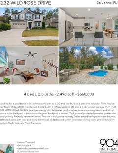 Printable PDF flyer of 232 Wild Rose Drive. 4 Photos & Short Description