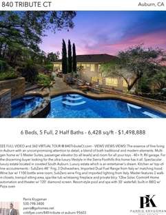 Printable PDF flyer of 840 Tribute Ct. Photos & Short Description
