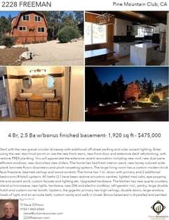 Printable PDF flyer of 2228 Freeman, Dr. 4 Photos & Short Description