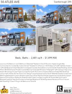 Printable PDF flyer of 50 Atlee Ave. 4 Photos & Short Description