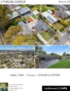 Printable PDF flyer of 3 Thelma Avenue. Photos & Basic Info