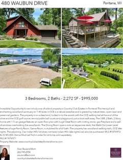 Printable PDF flyer of 480 Waubun Drive. 4 Photos & Short Description