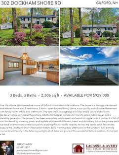 Printable PDF flyer of 302 DOCKHAM SHORE RD. 4 Photos & Short Description