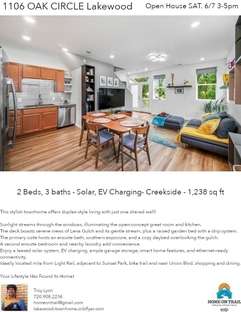 Printable PDF flyer of 1106 Oak Circle. Main Photo & Short Description