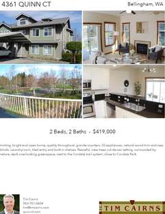 Printable PDF flyer of 4361 Quinn Ct, 201. 4 Photos & Short Description