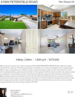 Printable PDF flyer of 41800 Petersfield Road. 4 Photos & Short Description