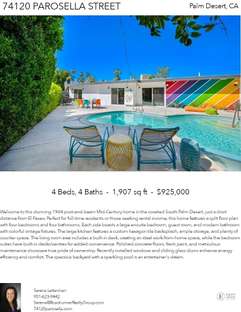 Printable PDF flyer of 74120 Parosella Street. Main Photo & Short Description