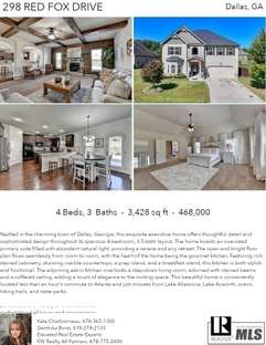 Printable PDF flyer of 298 Red Fox Drive. 4 Photos & Short Description