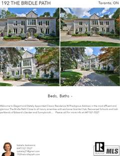 Printable PDF flyer of 192 The Bridle Path. 4 Photos & Short Description