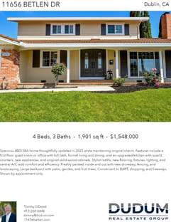 Printable PDF flyer of 11656 Betlen Dr. Main Photo & Short Description