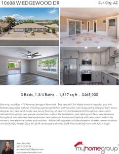 Printable PDF flyer of 10608 W Edgewood Dr. 4 Photos & Short Description