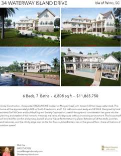 Printable PDF flyer of 34 Waterway Island Drive. 4 Photos & Short Description