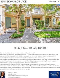 Printable PDF flyer of 3344 Skyward Place. Main Photo & Short Description