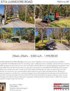 Printable PDF flyer of 3716 Luxmoore Road, Ke. 4 Photos & Short Description