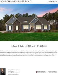 Printable PDF flyer of 6084 Chimney Bluff Road. Main Photo & Short Description