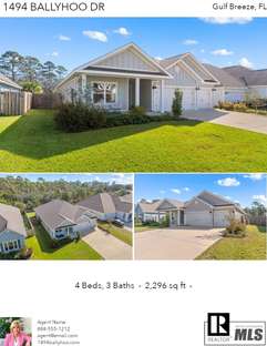 Printable PDF flyer of 1494 Ballyhoo Dr. Photos & Basic Info