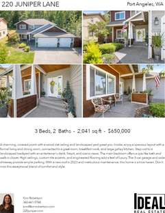 Printable PDF flyer of 220 Juniper Lane. 4 Photos & Short Description