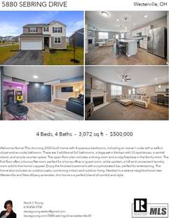 Printable PDF flyer of 5880 Sebring Drive. 4 Photos & Short Description