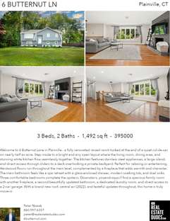 Printable PDF flyer of 6 Butternut Ln. 4 Photos & Short Description